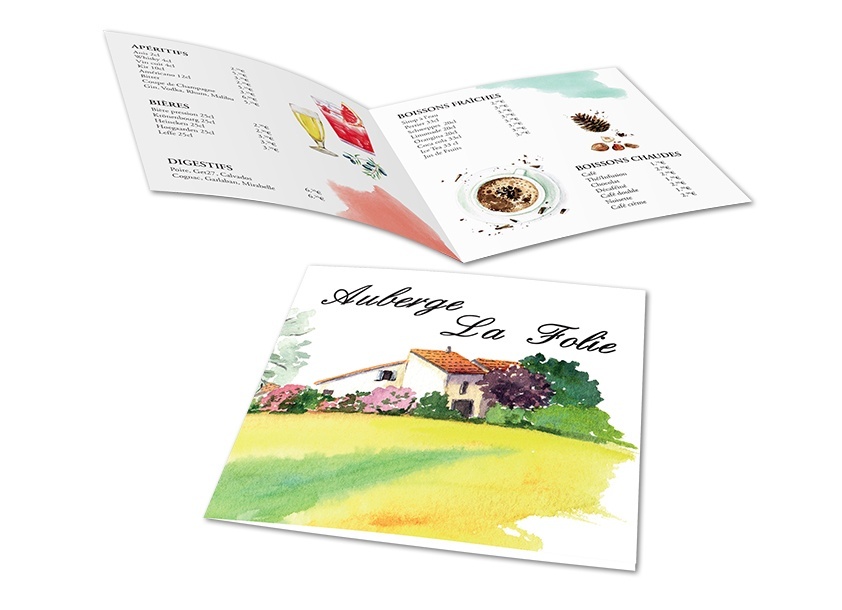 Menu brochure